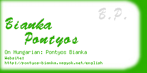 bianka pontyos business card